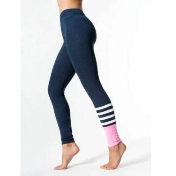 Sundry Pants - Sundry Heather Navy Colorblock Legging Yoga Pants